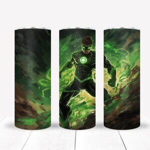 Superhero Green Lantern 20oz Tumbler, Travel Mug, Boys Cup